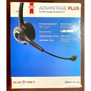 Blue Tiger Advantage Plus Wireless Bluetooth Professional Headset New